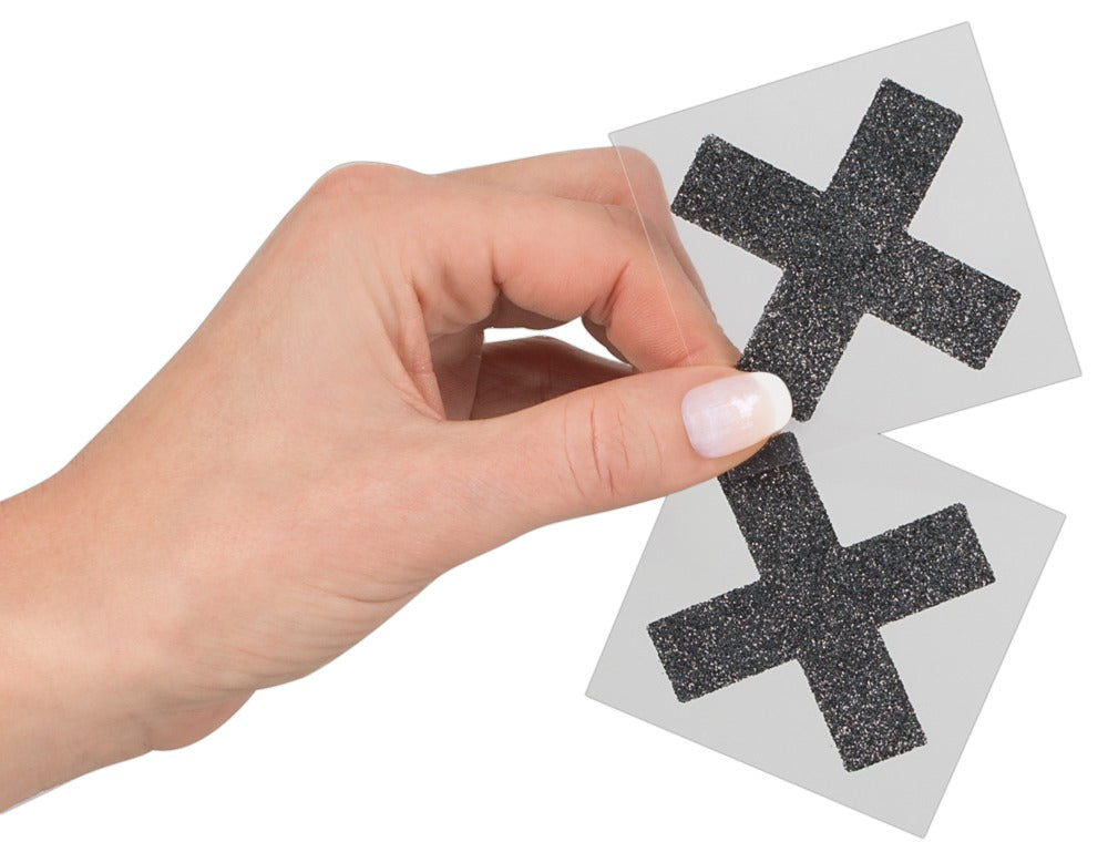 Verführerische X-förmige Nippelsticker als Dessous-Accessoire