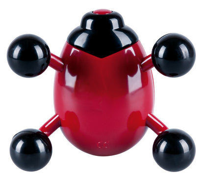 Roter Beetle Massager mit schwarzem Muster und Massagekugeln