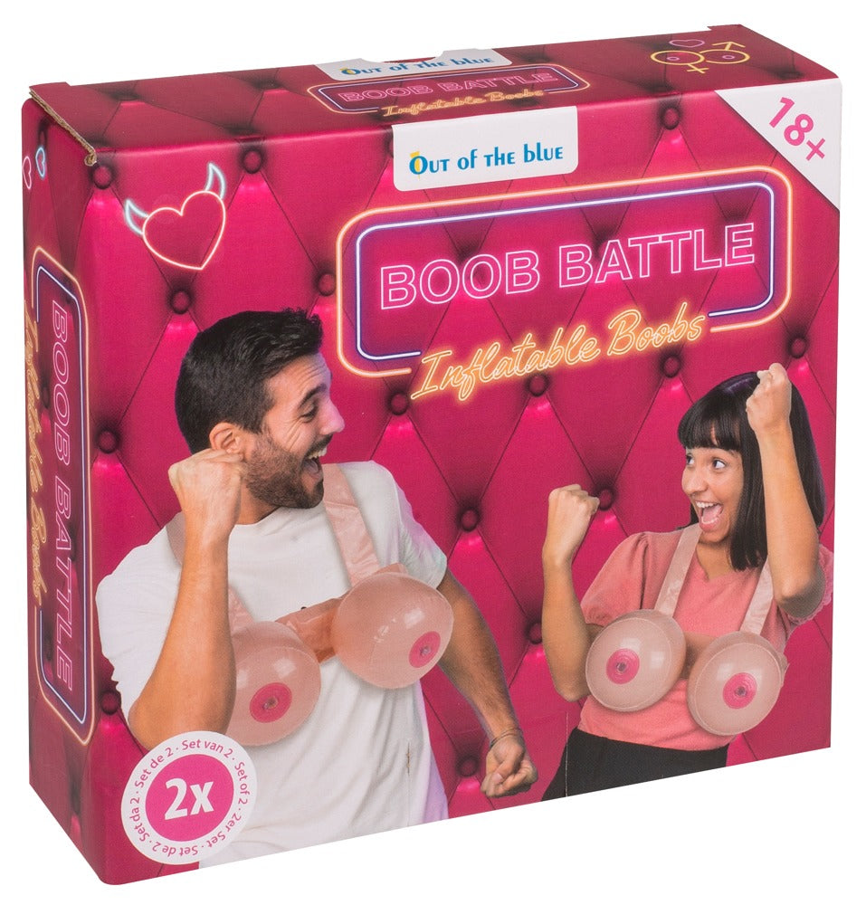 Boob Battle Partyspiel mit aufblasbaren Brüsten für lustige Abende