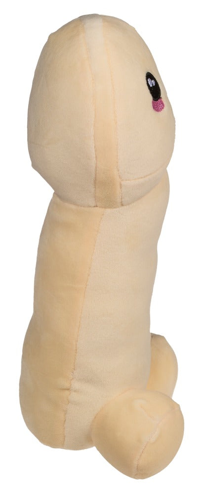 Nudefarbener Plüsch-Penis 30 cm groß mit weicher Oberfläche