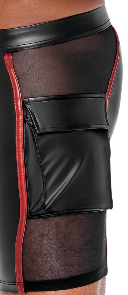 Herren Shorts Schwarz/Rot XL