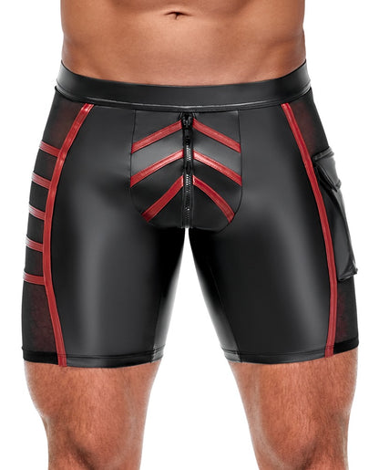 Herren Shorts Schwarz/Rot 2XL