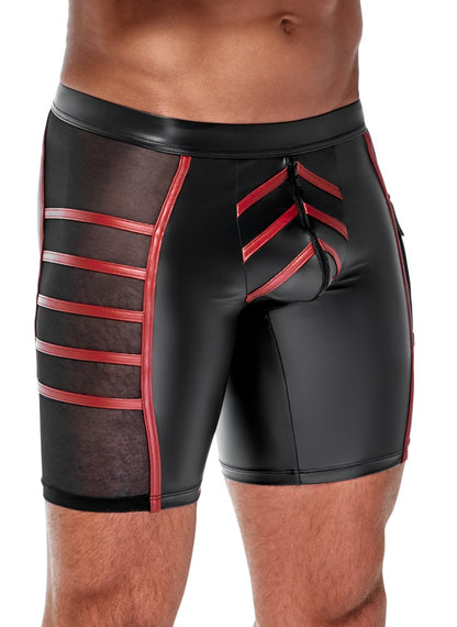 Herren Shorts Schwarz/Rot S