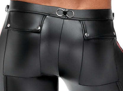 Herren Hose Schwarz/Rot XL