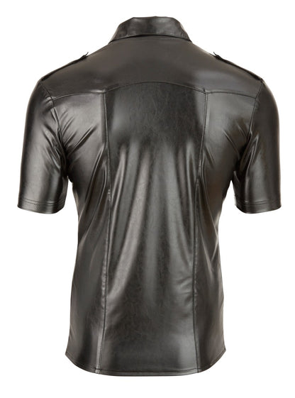 Lederimitat Herren Hemd S