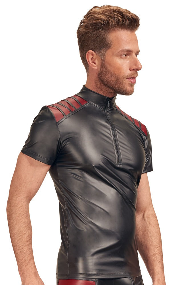 Herren Shirt schwarz/rot 2XL
