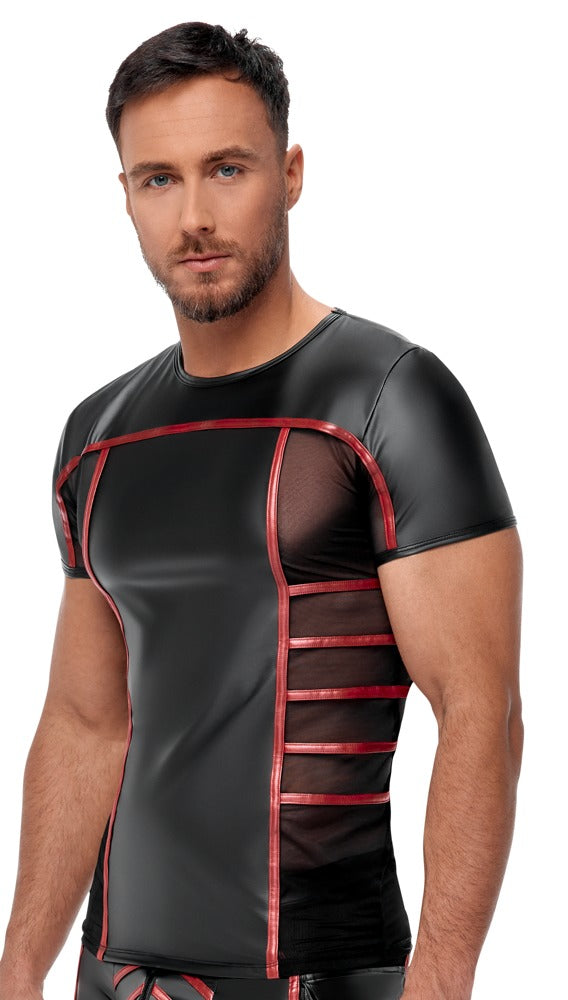 Herren Shirt Schwarz/Rot XL
