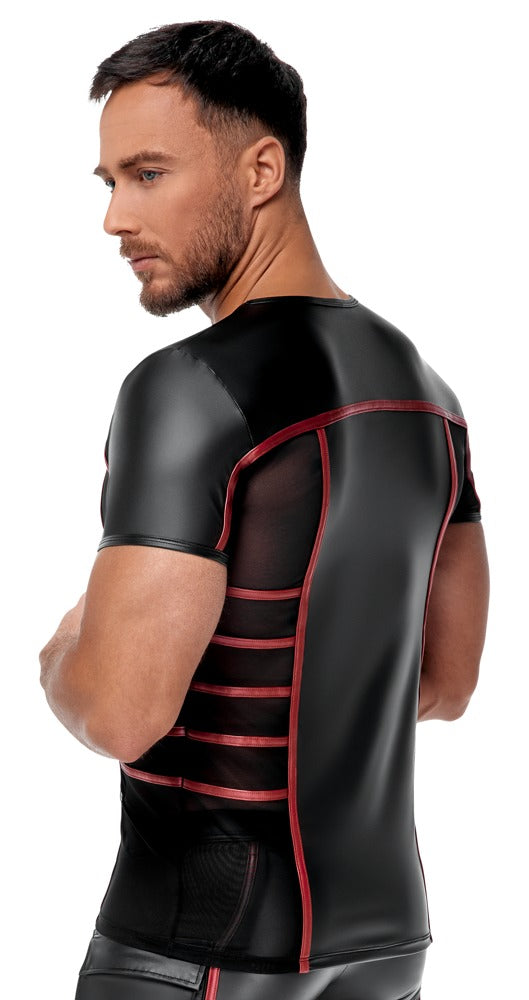 Herren Shirt Schwarz/Rot XL