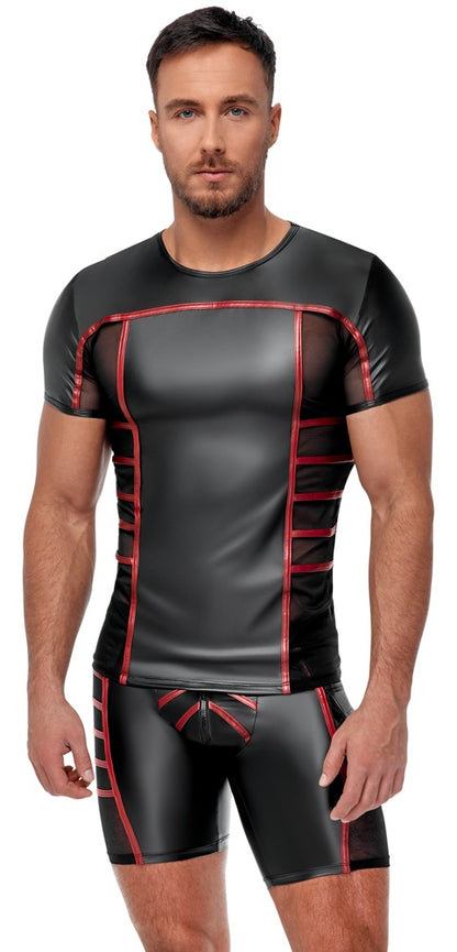 Herren Shirt Schwarz/Rot XL