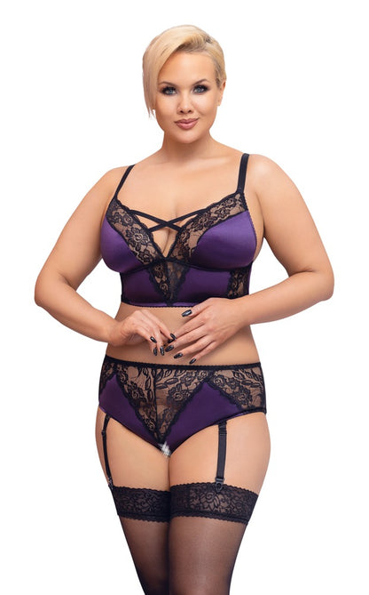 BH Set lila/schwarz 4XL
