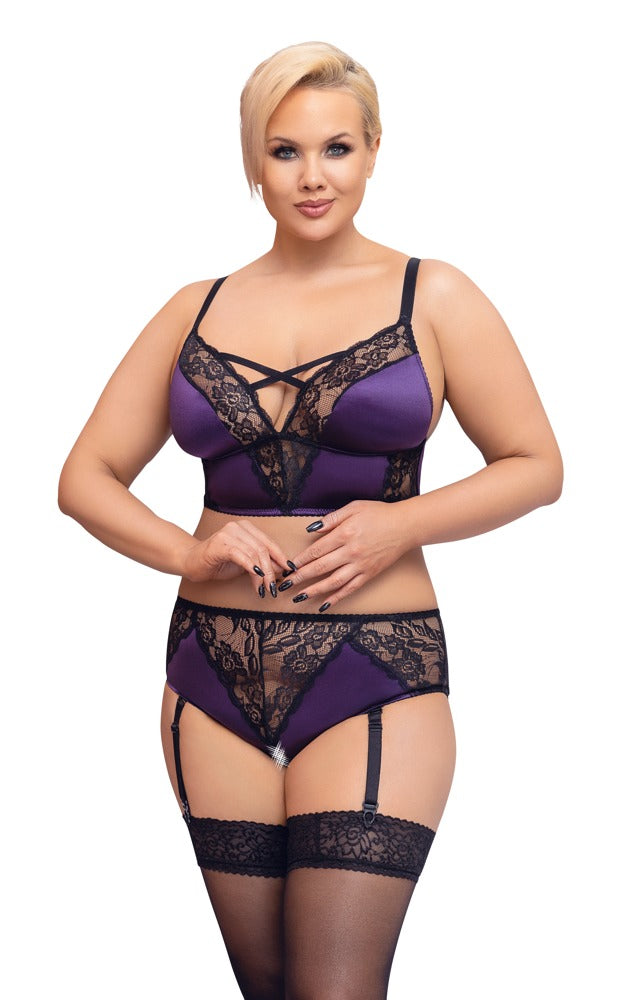BH Set lila/schwarz 4XL