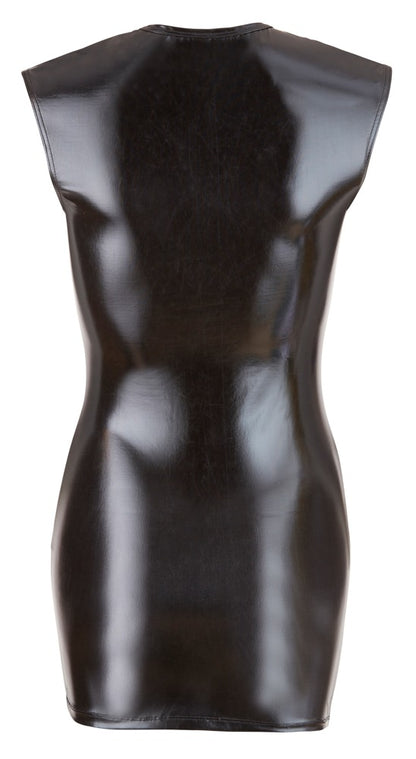 Wetlookkleid Zip S