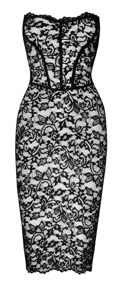 Noir Kleid Spitze XL