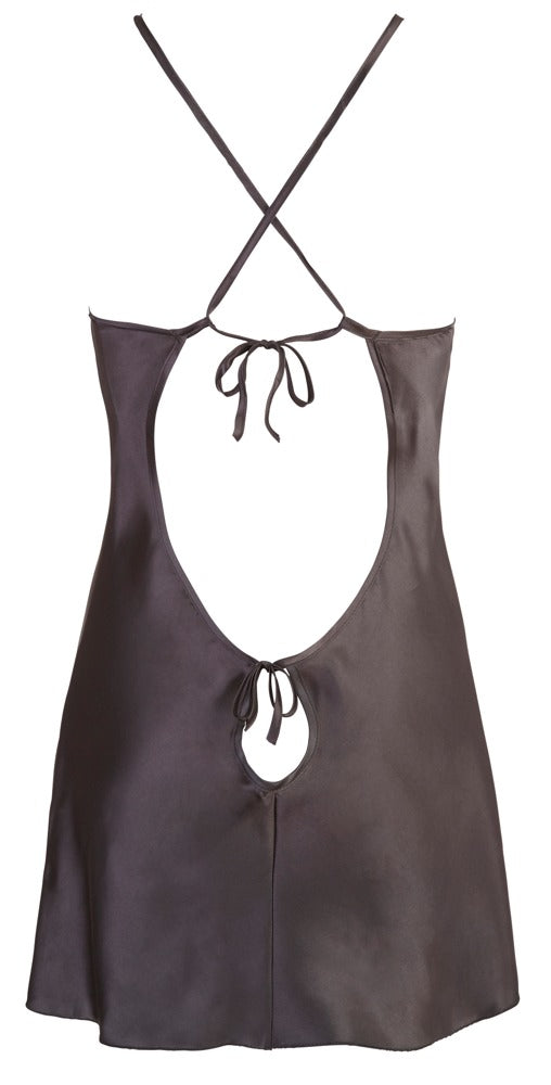 Satin Neglige schwarz 2XL