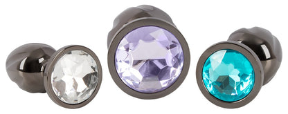 ANOS 3 Metall-Plugs  Metal Butt Plug Set Diamo