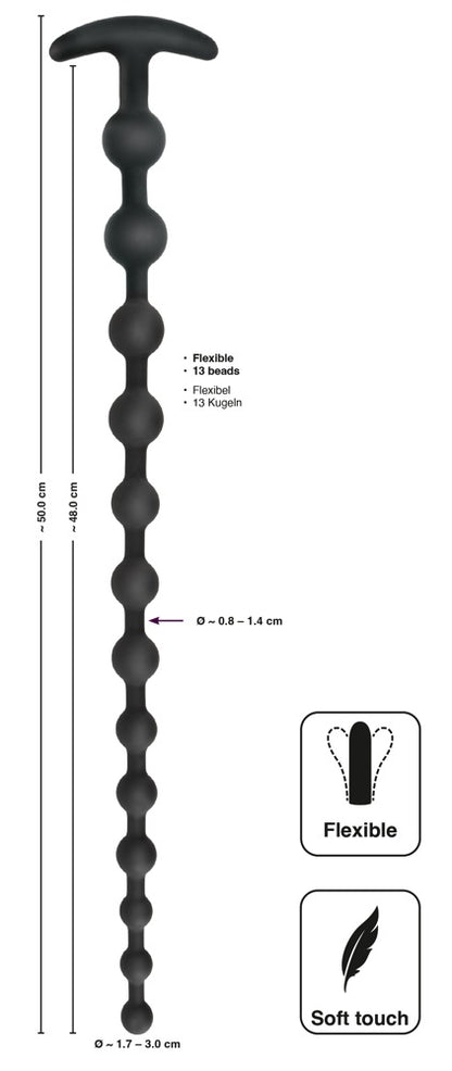 Black Velvets Anal Beads Silic