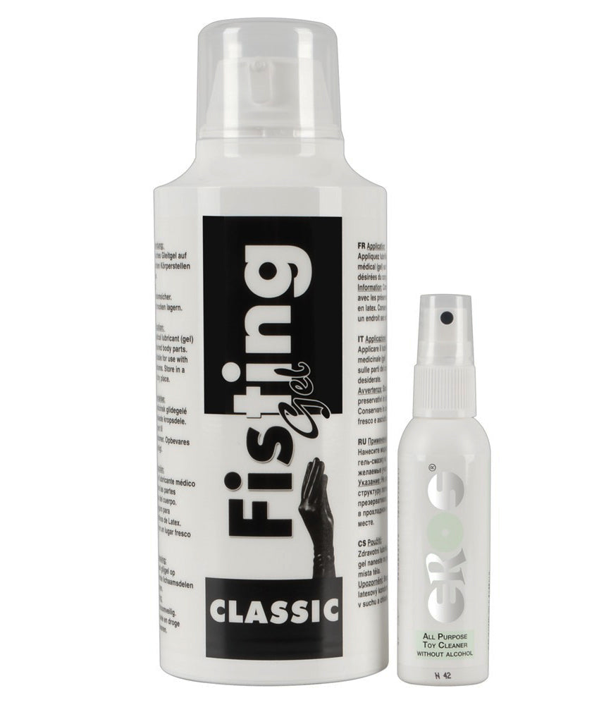 Fisting Gel 500 ml Pumpspender mit Toy Cleaner
