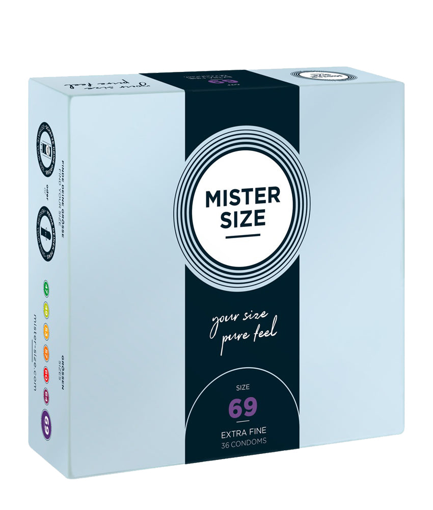 Mister Size Kondome 69 mm – 36 Stück | Transparent, hauchdünn, vegan